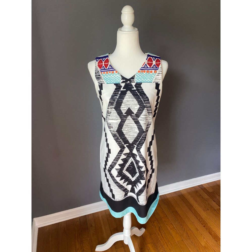 Aryeh Colorful Aztec Print Dress Size S